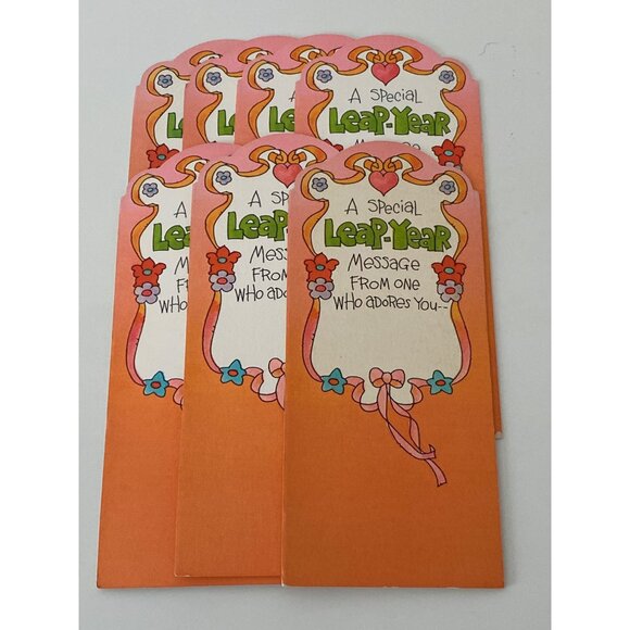 Hallmark Contemporary Greeting Cards Leap Year Lot of 7 Vintage NOS No Envelopes - Picture 2 of 8